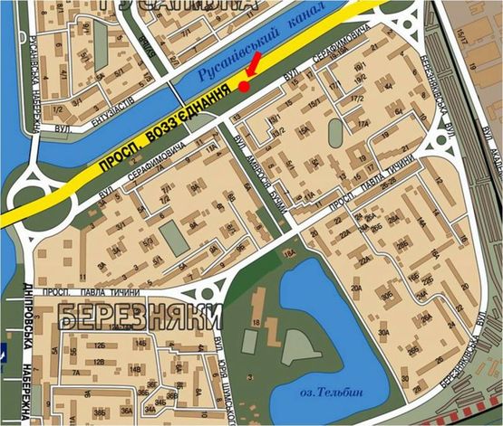 Схема рекламної площини за адресою Соборности пр. (бывш. Воссоединения пр.), остановка "бул. Игоря Шамо", в сторону мост Патона