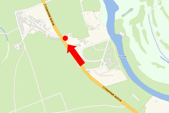 Схема рекламної площини за адресою Столичное шоссе, 3, напротив, в Киев