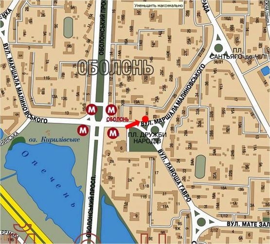 Схема рекламной плоскости по адресу Малиновского ул. / Иорданская ул. (бывш. Гавро ул.), в сторону Героев Сталинграда пр.