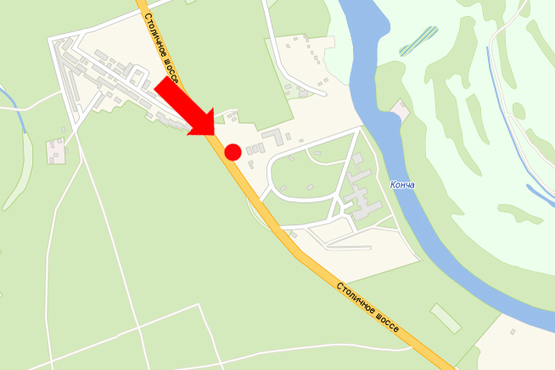 Схема рекламної площини за адресою Столичное шоссе, остановка "Конча-Заспа", из Киева