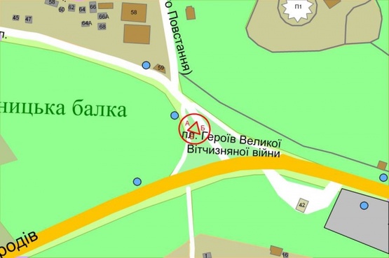 Схема рекламной плоскости по адресу Площадь ГВОВ разделитель (Старонаводницкая/Мазепы)