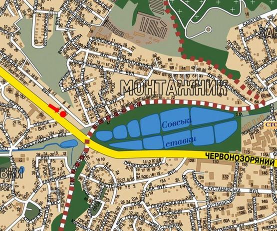 Схема рекламной плоскости по адресу Лобановского пр. (бывш. Краснозвездный пр.) / Похилая ул., напротив, в сторону Демеевская пл. (бывш. Московская пл.)