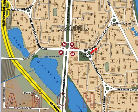 Схема рекламной плоскости по адресу Малиновского ул., 28, в сторону Героев Сталинграда пр.