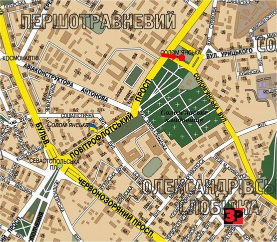 Схема рекламной плоскости по адресу Соломенская пл., 150м до поворота на Воздухофлотский пр., в сторону Липковского ул. (бывш. ул. Урицкого)