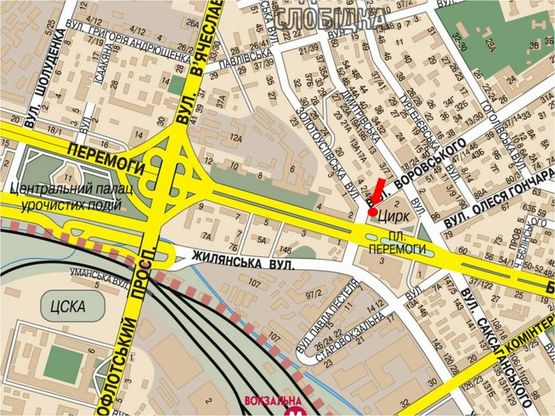 Схема рекламной плоскости по адресу Дмитриевская ул., 1 / ул. Златоустовская, в сторону Победы пр.