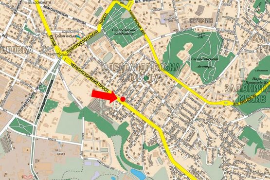 Схема рекламної площини за адресою Лобановского пр. (бывш. Краснозвездный пр.) / Алексеевская ул., в сторону Демеевская пл. (бывш. Московская пл.)