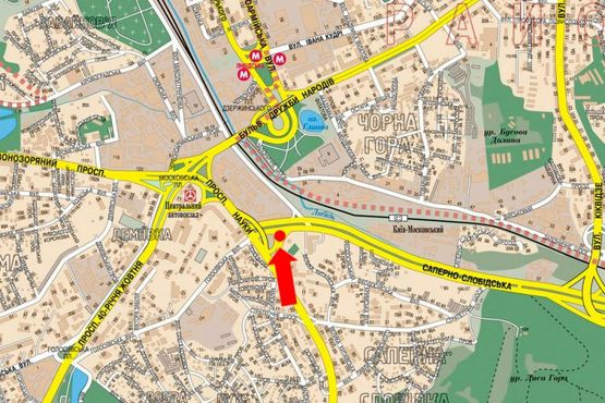 Схема рекламной плоскости по адресу Саперно-Слободская ул., выезд с Науки пр.