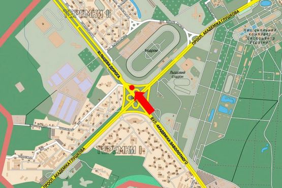 Схема рекламной плоскости по адресу Одесская пл., мост, в сторону Кольцевой дороги, супермаркета "METRO", "Эпицентр"