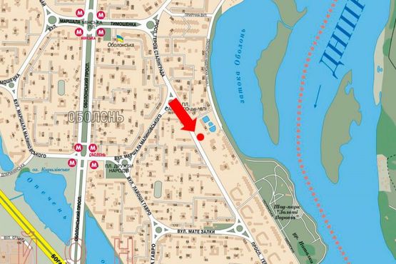 Схема рекламной плоскости по адресу Героев Сталинграда пр., 12, в сторону Бандеры пр. (бывш. Московский пр.)