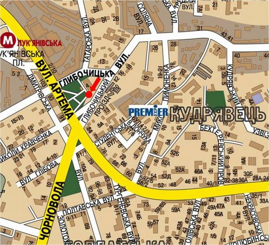 Схема рекламной плоскости по адресу Глубочицкий проезд, электроопора №25, в сторону Сечевых Стрельцов ул. (бывш. Артема ул.)