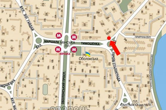 Схема рекламной плоскости по адресу Героев Сталинграда пр. / Тимошенко ул., клумба, в сторону ст. м. "Минская"