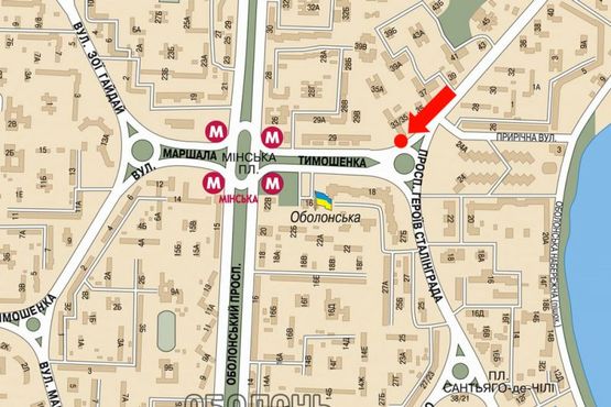 Схема рекламной плоскости по адресу Героев Сталинграда пр. / Тимошенко ул., клумба, в сторону Малиновского ул.