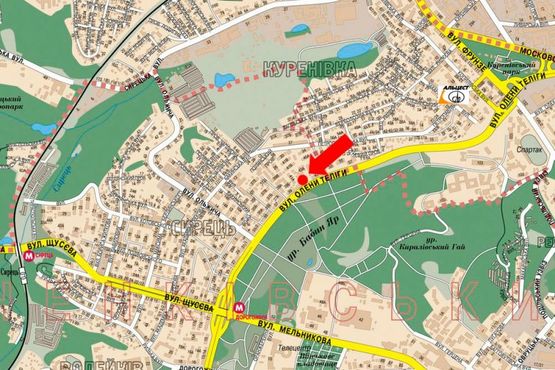 Схема рекламной плоскости по адресу Телиги ул., 41, в сторону ст. м. "Дорогожичи"