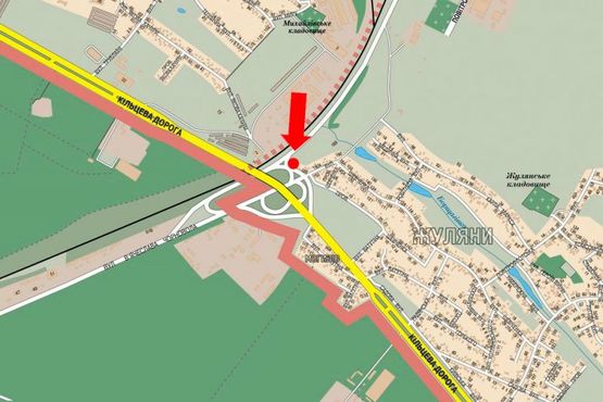 Схема рекламной плоскости по адресу Воздухофлотский пр. / Кольцевая дорога, развязка, в сторону Вишневого