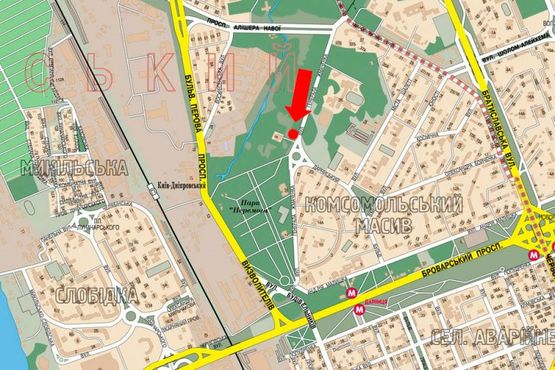 Схема рекламної площини за адресою Жмаченка ул., 9, в сторону Дарницкий бул.