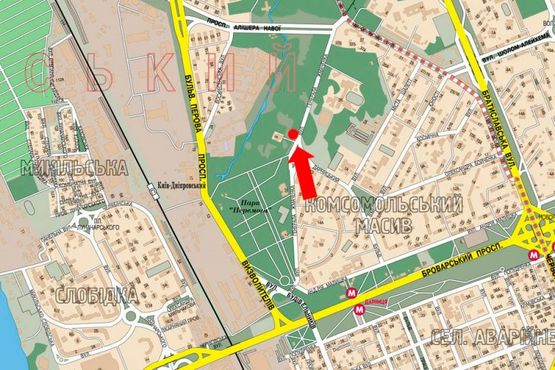 Схема рекламної площини за адресою Жмаченка ул., 9, в сторону Навои пр.