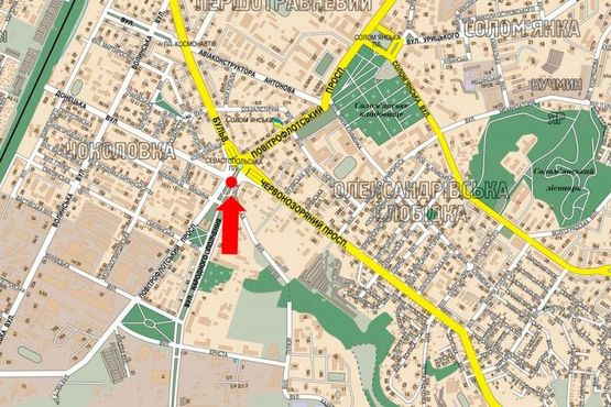 Схема рекламной плоскости по адресу Севастопольская пл., развязка, от Народного Ополчения ул. в сторону Воздухофлотский пр., Лобановского пр. (бывш. Краснозвездный пр.)