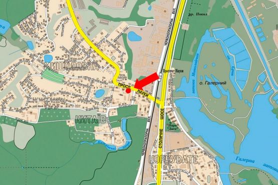 Схема рекламной плоскости по адресу Науки пр., 90, напротив, в сторону Демеевская пл. (бывш. Московская пл.)