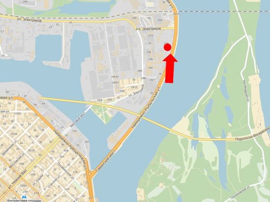 Схема рекламной плоскости по адресу Набережно-Рыбальская ул., 170м до поворота на Электриков ул., в сторону Героев Сталинграда пр.