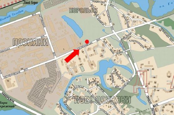 Схема рекламної площини за адресою Здолбуновская ул., 7, возле супермаркета "Сильпо", в сторону пр. Григоренко, Харьковского шоссе