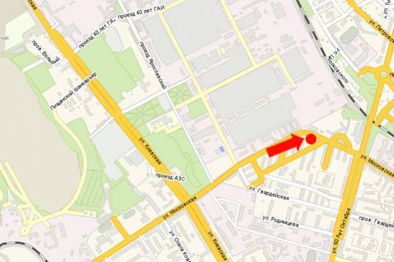 Схема рекламной плоскости по адресу Московская ул., 11