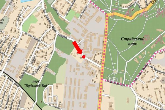 Схема рекламної площини за адресою Сахарова ул., 80, возле "Кредобанка"