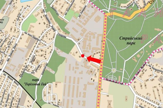 Схема рекламной плоскости по адресу Сахарова ул., 80, возле "Кредобанка"