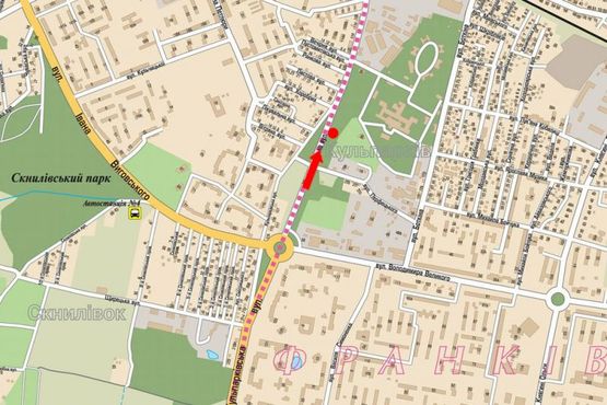 Схема рекламной плоскости по адресу Кульпарковская ул., 99