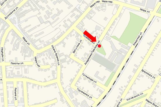 Схема рекламної площини за адресою Есенина ул. / ул. Павлова Ак., возле автовокзала