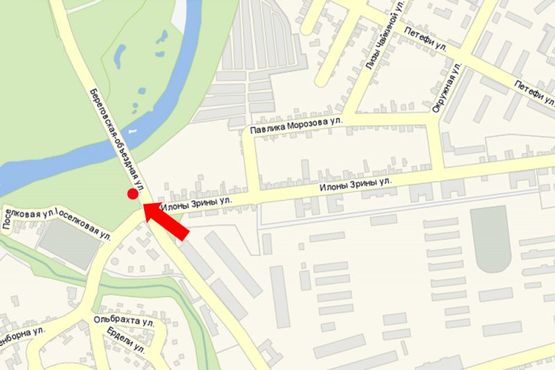 Схема рекламной плоскости по адресу Зрины И. ул. / ул. Шенборна