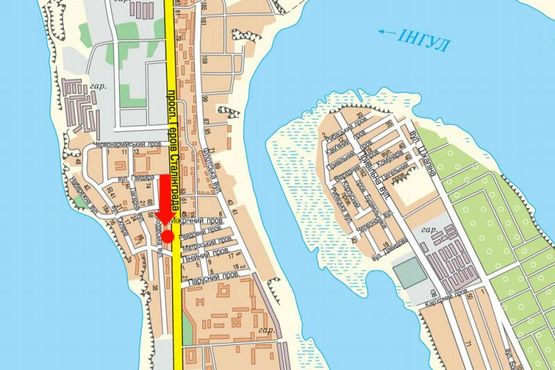 Схема рекламной плоскости по адресу Героев Сталинграда пр., 69, в центр