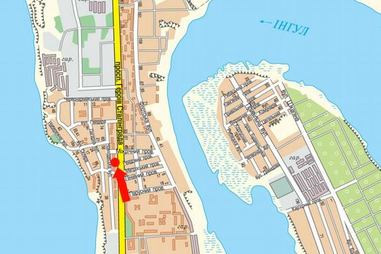 Схема рекламной плоскости по адресу Героев Сталинграда пр., 69, из центра