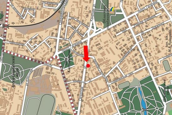 Схема рекламної площини за адресою Сегедская ул., 7, возле супермаркета "Виртус"