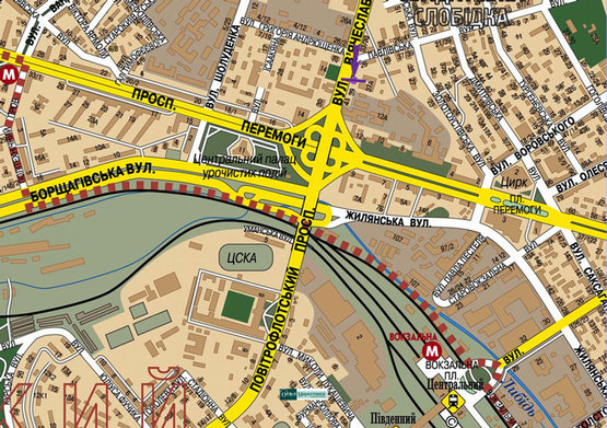 Схема рекламной плоскости по адресу ул.Черновола/Воздухофлотский мост направление на Воздухофлотский мост