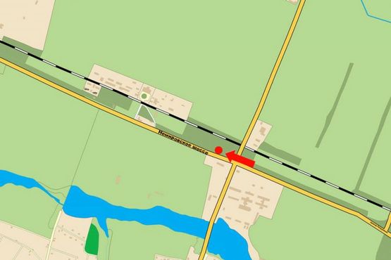 Схема рекламной плоскости по адресу Немировское шоссе, въезд в город, нижний