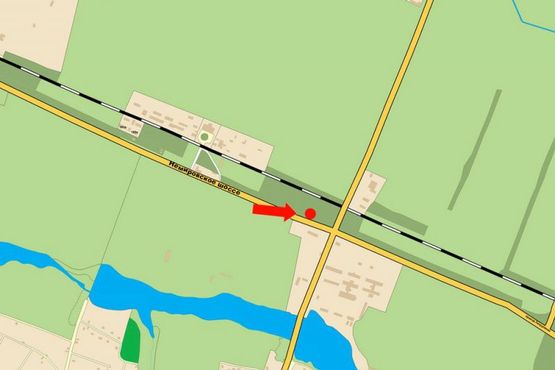 Схема рекламной плоскости по адресу Немировское шоссе, выезд из города, нижний