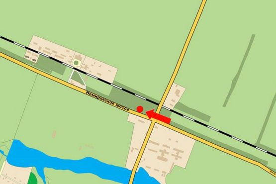 Схема рекламной плоскости по адресу Немировское шоссе, въезд в город, верхний