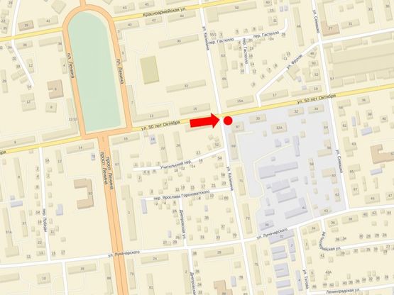 Схема рекламної площини за адресою Братская ул. (бывш. Калинина ул.), 67