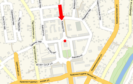 Схема рекламної площини за адресою Покровская пл. (бывш. Кирова пл.), 7