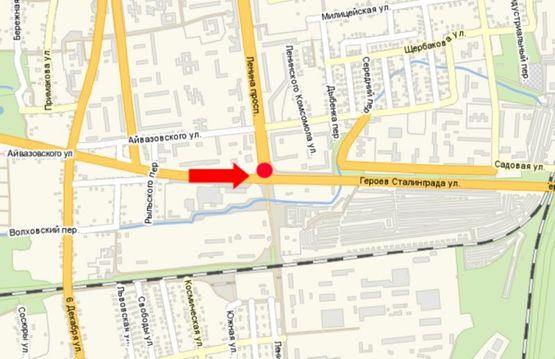 Схема рекламної площини за адресою Героев Сталинграда пр. / Соборный пр. (бывш. Ленина пр.), разделитель