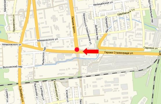 Схема рекламної площини за адресою Героев Сталинграда пр. / Соборный пр. (бывш. Ленина пр.), разделитель