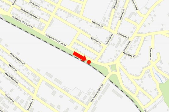 Схема рекламной плоскости по адресу Сквирское шоссе, 10