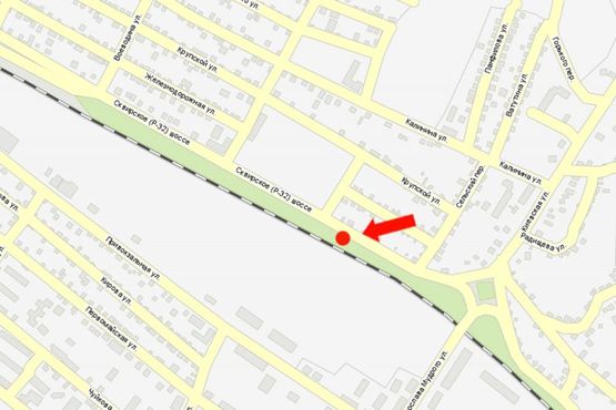 Схема рекламной плоскости по адресу Сквирское шоссе, возле ООО "Полис"