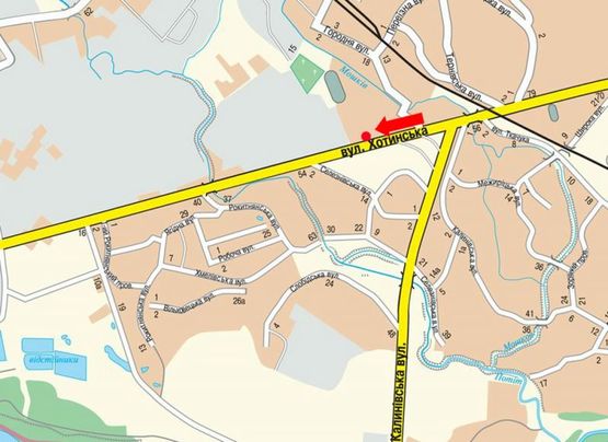 Схема рекламной плоскости по адресу Хотинская ул., 47, возле ресторана "Versal", в сторону ТРЦ "Бояновка", супермаркетов "Караван", "Comfy"