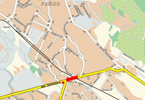 Схема рекламной плоскости по адресу Калиновская ул. / Хотинская ул., транспортная развязка, левый, в центр