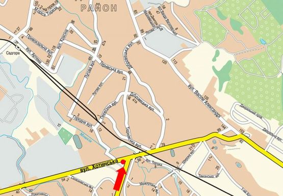 Схема рекламной плоскости по адресу Калиновская ул. / Хотинская ул., транспортная развязка, правый