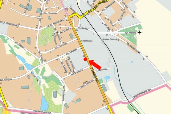 Схема рекламной плоскости по адресу Главная ул., 190, возле экспоцентра "Ролем", в центр