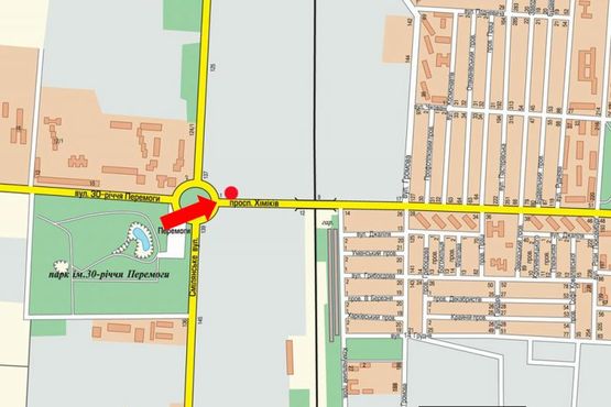 Схема рекламной плоскости по адресу Химиков пр. / Смелянская ул., въезд на мост