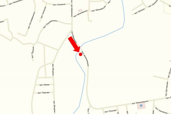 Схема рекламної площини за адресою Шевченка ул., мост, возле парка