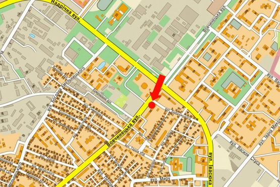 Схема рекламної площини за адресою Вовчинецкая ул. / Любачевского ул.